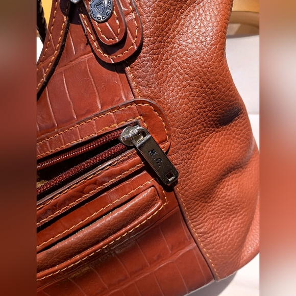 Vintage MC Marc Chantal Brown Leather Shoulder Tote Bag - Picture 5 of 7